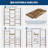 Triple Column 5-Tier Bookshelf, Rustic Industrial Bookshelf With Frame-417203138
