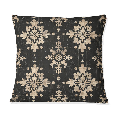 Black Rustic Elegance I - Country Pillow