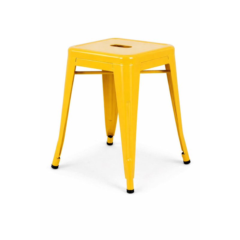 Tabouret d'appoint en métal Ron, Jaune