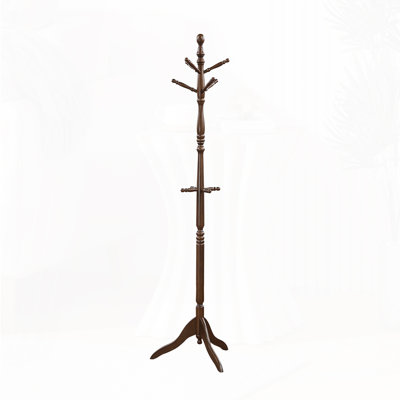 Coat Rack Solid Wood, 10 Hooks Coat Hanger Stand Entryway Home Furniture