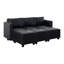 Canapé modulaire en cuir 3 places Shealene-675329915