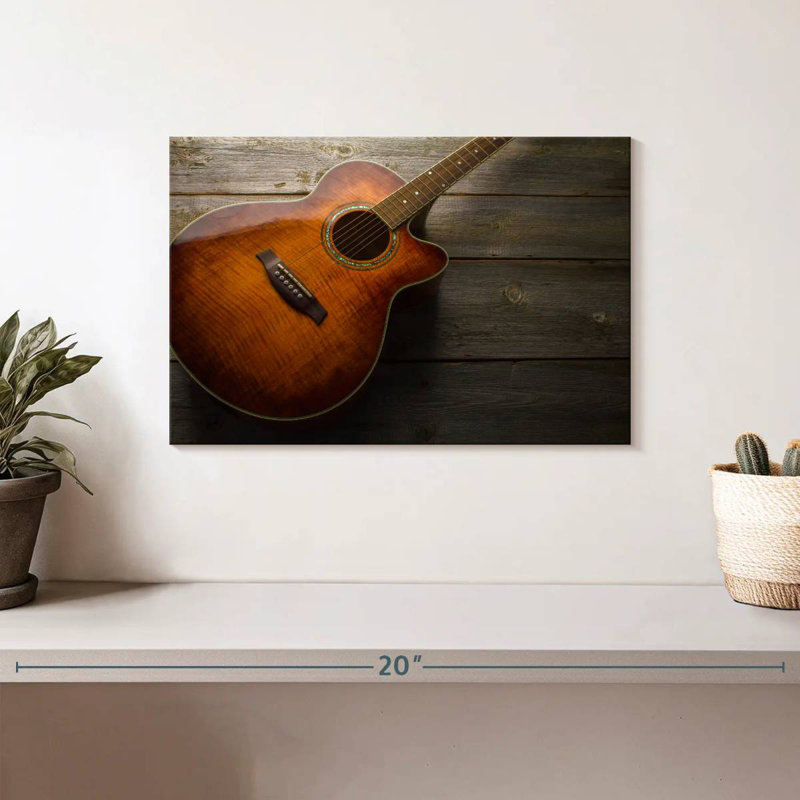 Abarca Rustic Acoustic Guitar, 8" H x 12" W