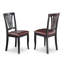 Cet ensemble de salle à manger 5 pièces comprend une table de salle à manger de style Mid-Century et 4 chaises de salle à manger en similicuir avec dossier à lattes - Finition noire-1491935821-1491935822-1491935816