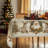 Washable Polyester Christmas Elk & Wreath Pattern Tablecloth for Christmas Decor-1670272316