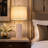Handcrafted Checkered Bone Inlay Table Lamp Base