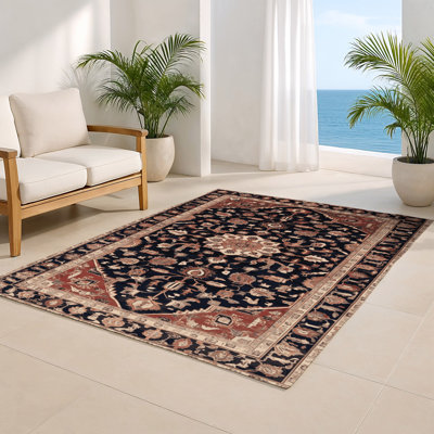Tapis d'intérieur et d'extérieur brun Persian