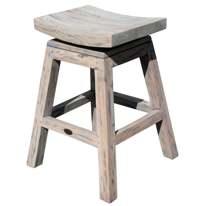 Tabouret de bar pivotant & Wilmoth, Gris délavé, Tabouret de bar (siège d'une hauteur de 29 po)