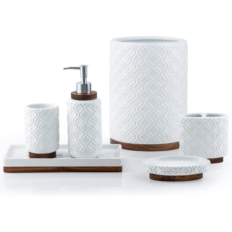 Odbert Ceramic / Porcelain Bathroom Accessory Set