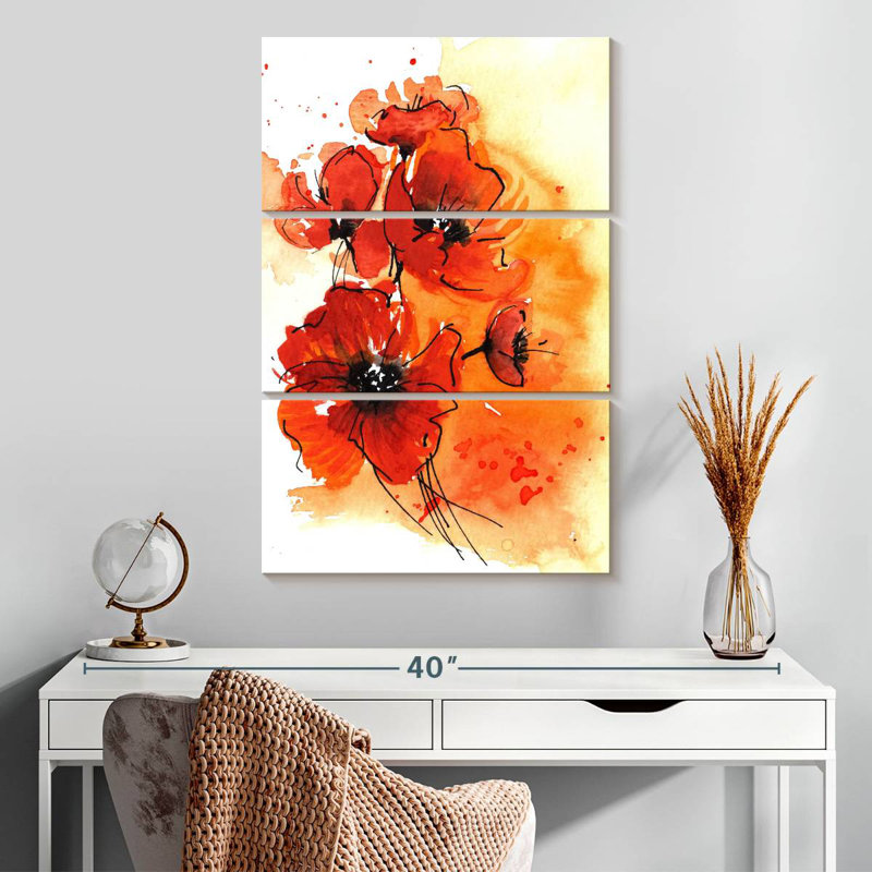 Coquelicots Harnek, H 32 po x l 20 po