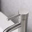 Robinet de lavabo de salle de bain à vasque courte à fixation sur le comptoir Euro Collection - nickel brossé-52012512