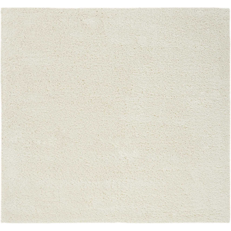 Tapis ivoire Sunny Shag, Carré 6 pi 7 po