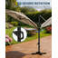 Parasol extérieur en porte-à-faux, rotation à 360 degrés, avec base incluse-726224133