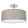 Grey Linen Semi Flush Ceiling Light with Chrome Base and White Diffuser By 17 Stories