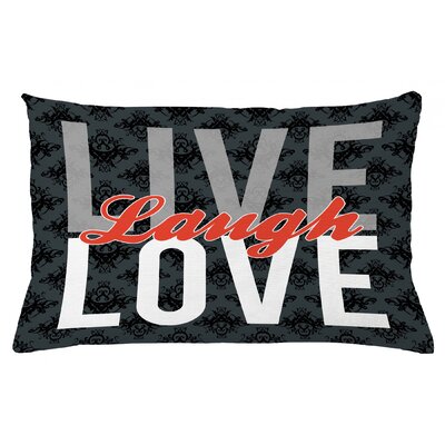 Live Laugh Love Indoor / Outdoor Lumbar Pillow Cover -  Ambesonne, min_35824_26x16