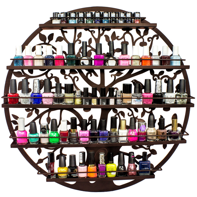 Organisateur de vernis à ongles mural à 5 niveaux Sorbus, brun, Bronze foncé