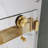 CatalystFP 44"-48"W x 76"H Double Sliding Frameless Shower Door in Brushed Gold with 3/8" Clear Glass-112003526