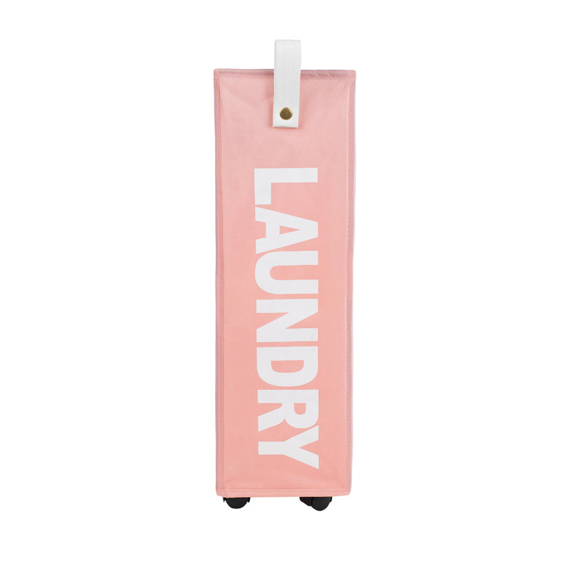 Grand panier à linge, Rose, H 27 po x l 8 po x P 16 po