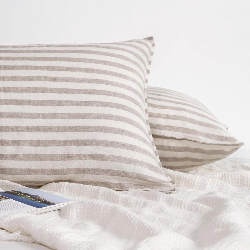 Striped Linen Pillow Cases