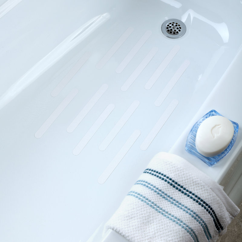 Tapis de douche antidérapant Ledya, Blanc