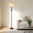 Farmhouse Floor Lamp With Dual Light Sources And Nightlight, Vintage Tall Standing Lamp For Living Room, Bedroom, Or Office Corner, Includes Bulbs