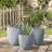 3-Piece Round Concrete Indoor/Outdoor Pot Planter Set-1031698974-1031698972