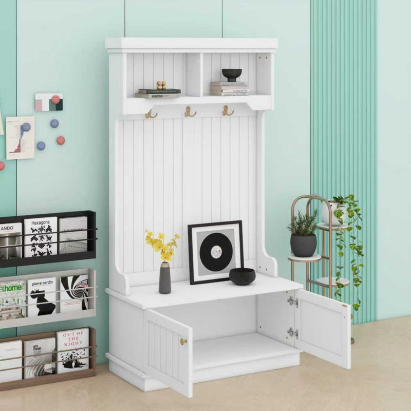 Coat Racks With Hooks, White