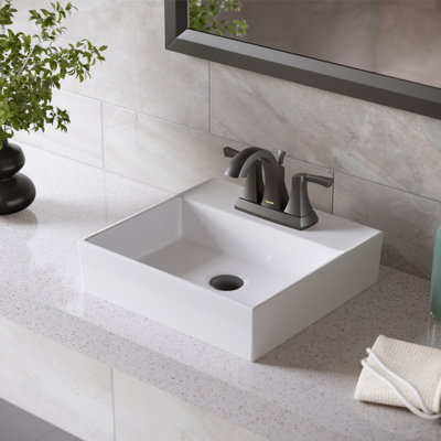 Centerset 2-handle Bathroom Faucet with Drain Assembly