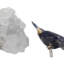 Figurine sodalite et quartz cacatoès Clarkedale