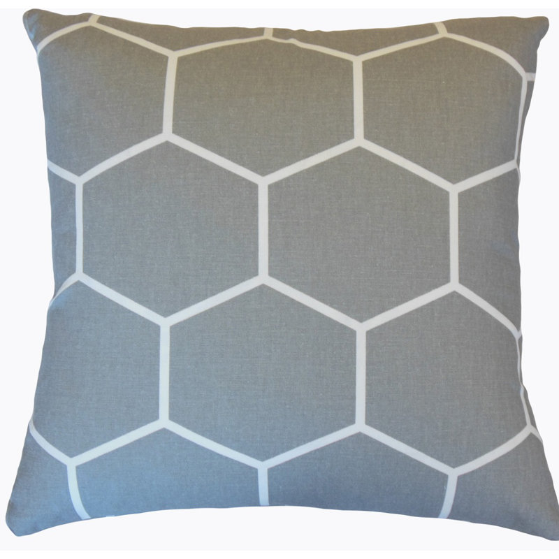 Coussin Olivia, Hauteur (18 po) x largeur (18 po), Gris foncé