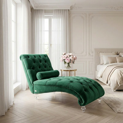 Chaise longue rembourrée en velours Jakolbi Elegant