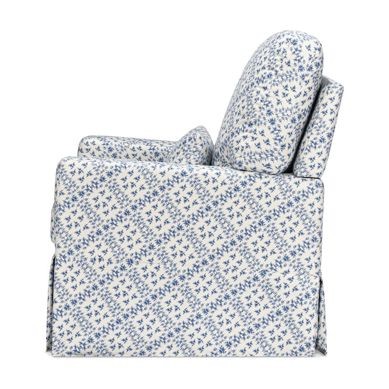 Crawford Pillowback Comfort Swivel Glider, Blue