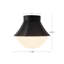 Plafonnier semi-encastré noir mat 12 po avec verre opale Shelton-839059274