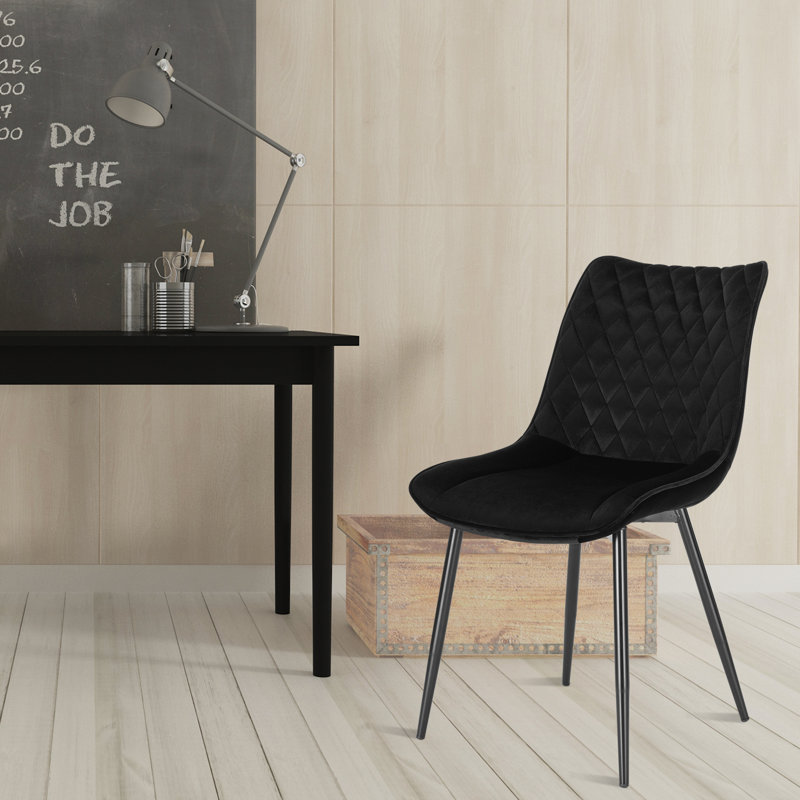Toombs Upholstered Dining Chair, Black