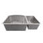 Cortina Stainless Steel 34" L x 21" W Double Basin Undermount Kitchen Sink with Basket Strainer