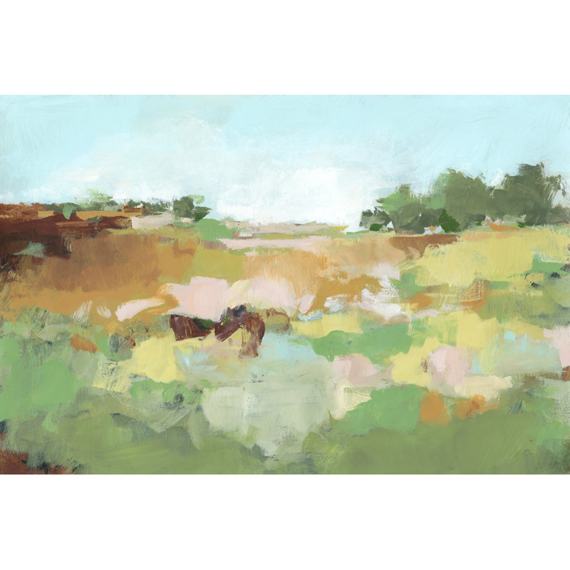 Summer Walk II by Christina Long - Painting Print, 81cm H x 122cm W, Black Floater Framed