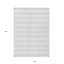 Tapis intérieur lavable rayé ivoire 9 pi x 12 pi