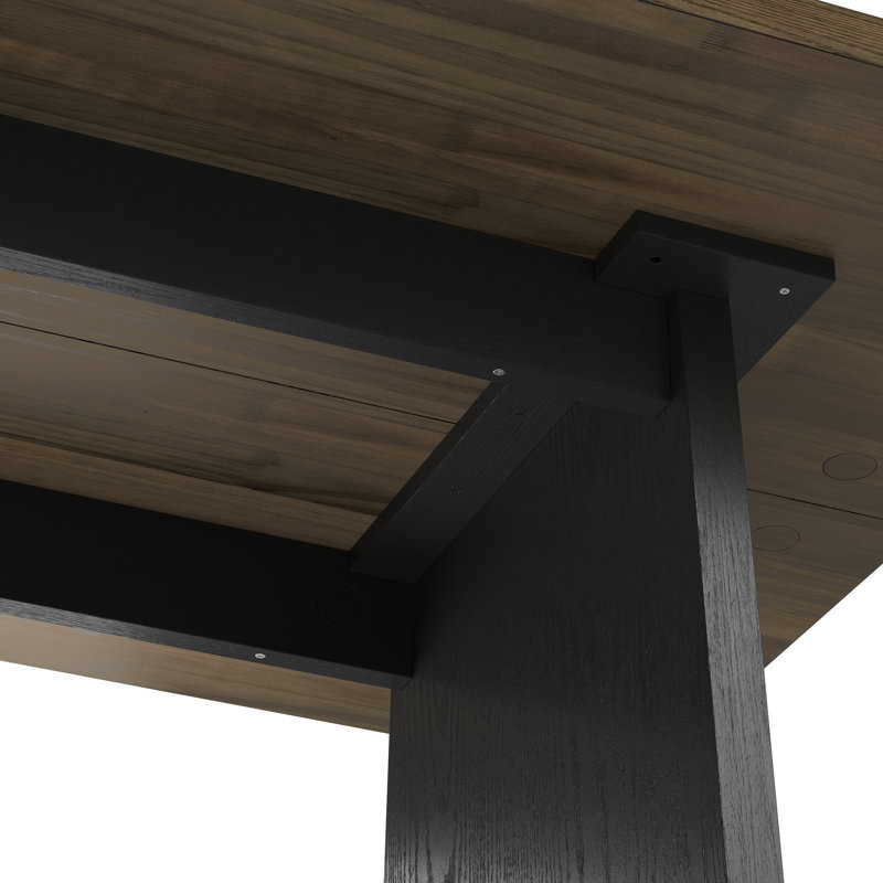 Table de salle à manger en bois massif l 83,9 po Aadi, chêne