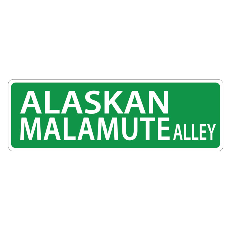 Plaque de rue suspendue Malamute d'Alaska