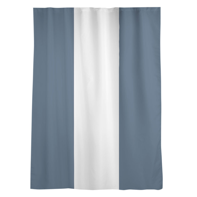 Panneau de rideau simple diaphane avec passe-tringle Stripes, New England Football Navy/White