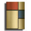 «Composition No. II, with Red and Blue, 1929» par Piet Mondrian, art mural en métal doré, 24 po x 36 po-133656097