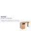 Picabo Computer Desk with Three Drawer Single Pedestal and Pull-Out Keyboard Tray-1603306033