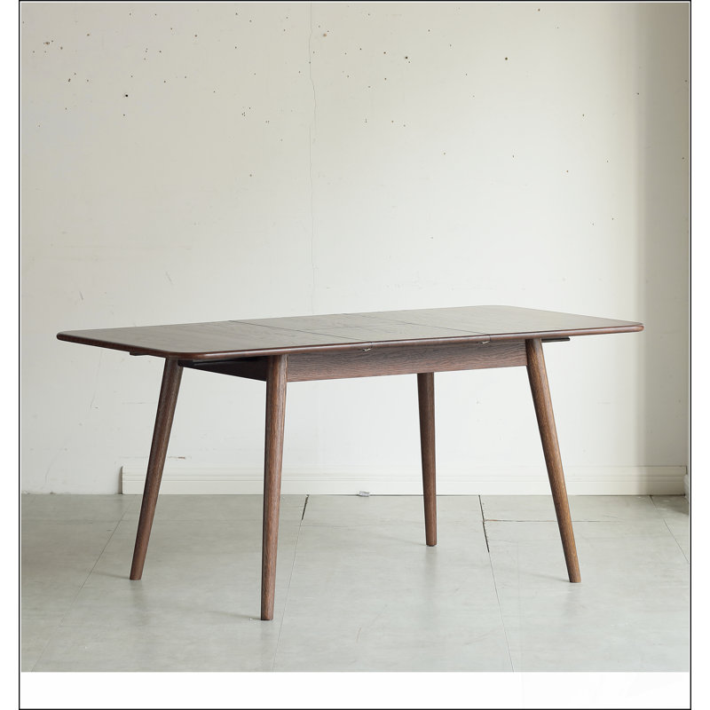 round corner diagonal leg telescopic table 1.2-1.6m, for 6-8 people, Light Oak
