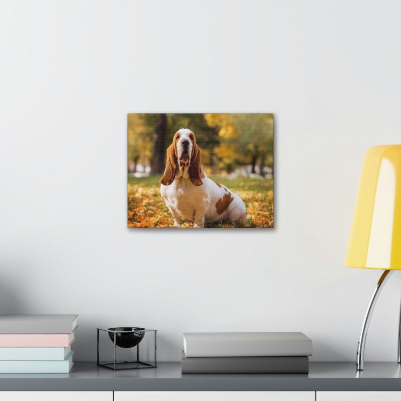 Art mural majestueux basset hound, H 12 po x l 18 po