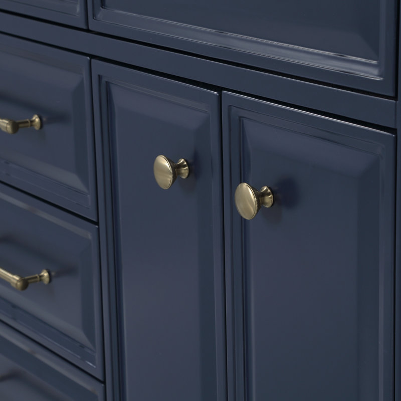Palace 60'' W Vanity, Monarch Blue, Satin Gold