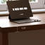 Bureau en fer massif en forme de L brun noyer + noir-847565307-847565304