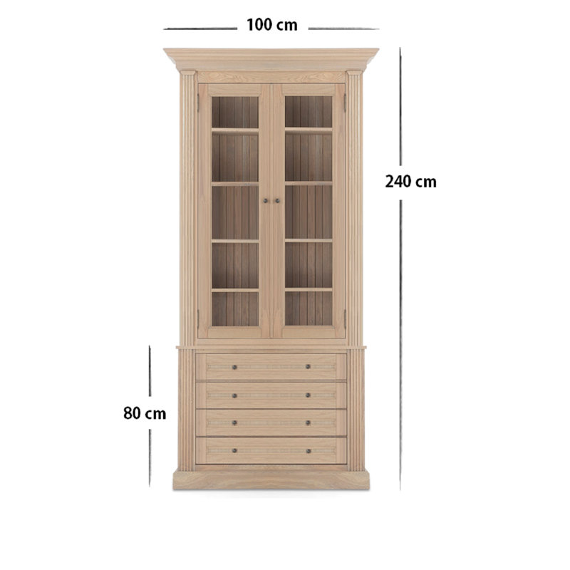 Durinick 609.6cm H x 254cm W Library Bookcase