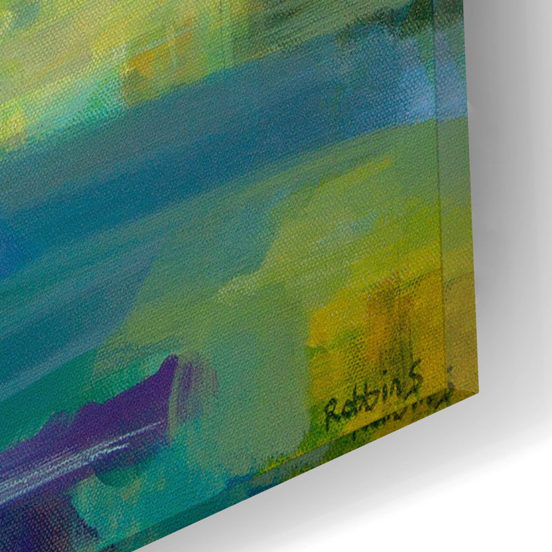 «By The Footbridge Ogunoust» par Kathleen Robbins, H 12 po x l 12 po x P 0,13 po