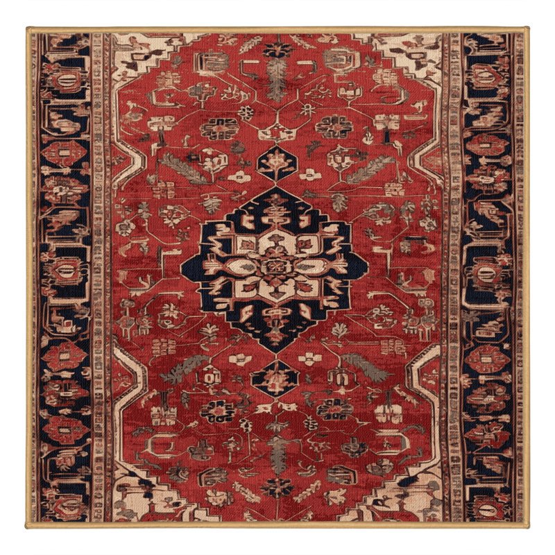 Tapis brun lavable à la machine