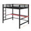 Structure de lit mezzanine en métal avec bureau et lumière DEL Gaming-1279978664-1279978666