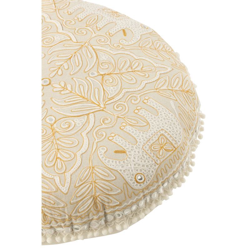 Spring / Summer 2024 80cm Wide Round Floral Pouffe Ottoman